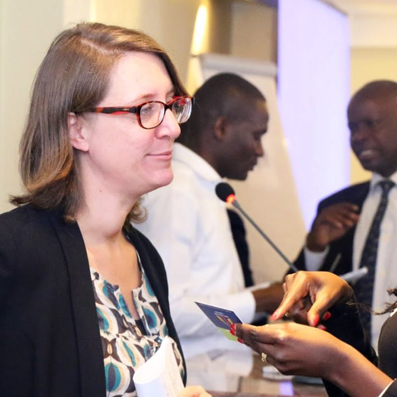 Jenny in discussion at event