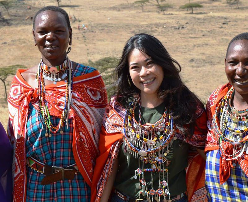 Claudia with group of indigenous peoples
