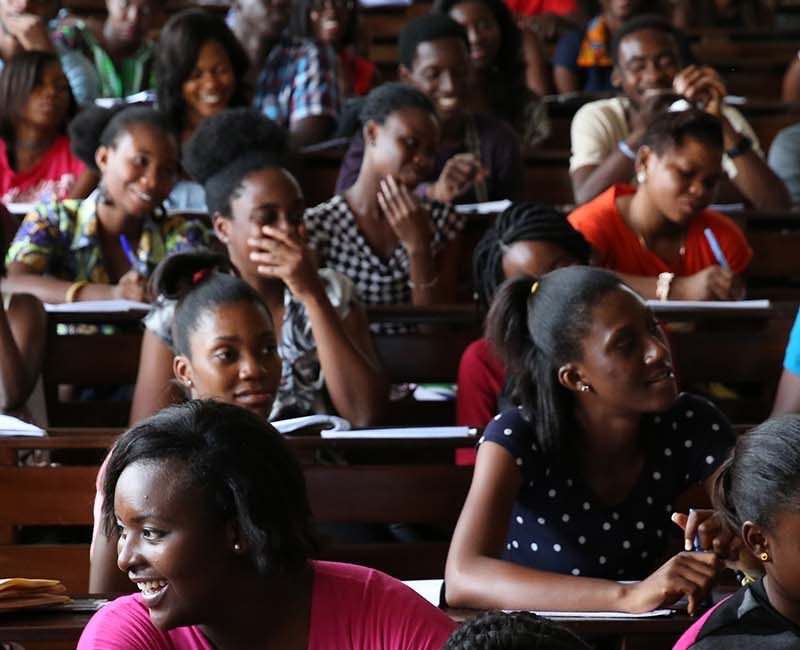 Group of students in class
