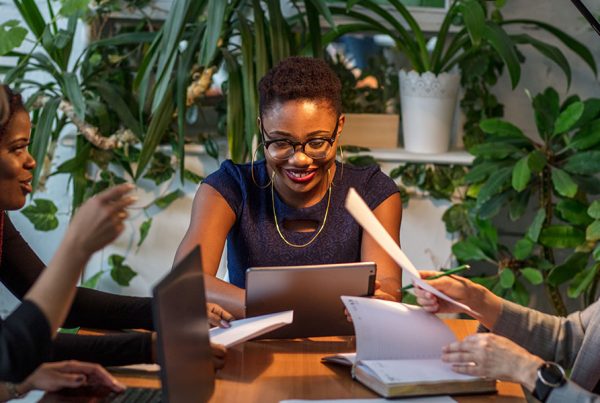 Group of female leaders in meeting