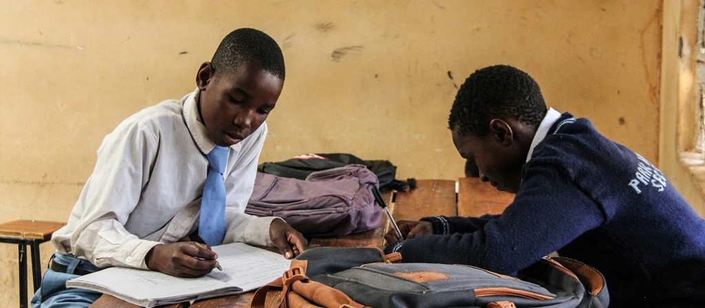 Two young male students