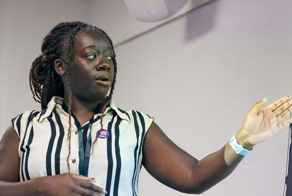 Grace speaking at the Race Summit