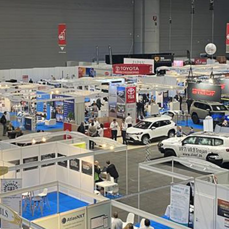 A bird's eye view of the event floor at AidEx 2025 in Geneva