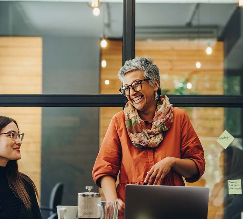 Diverse group of people in conversation